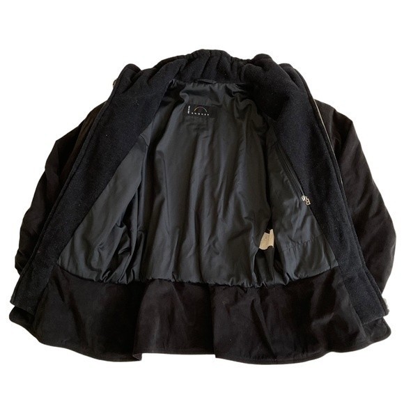 VTG Bogner Suede Embroidered Women’s Belted Ski Jacket Black Red 80s/90s Vintage - Picture 6 of 12